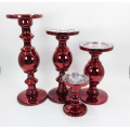 customized hand blown colored glass candle holders